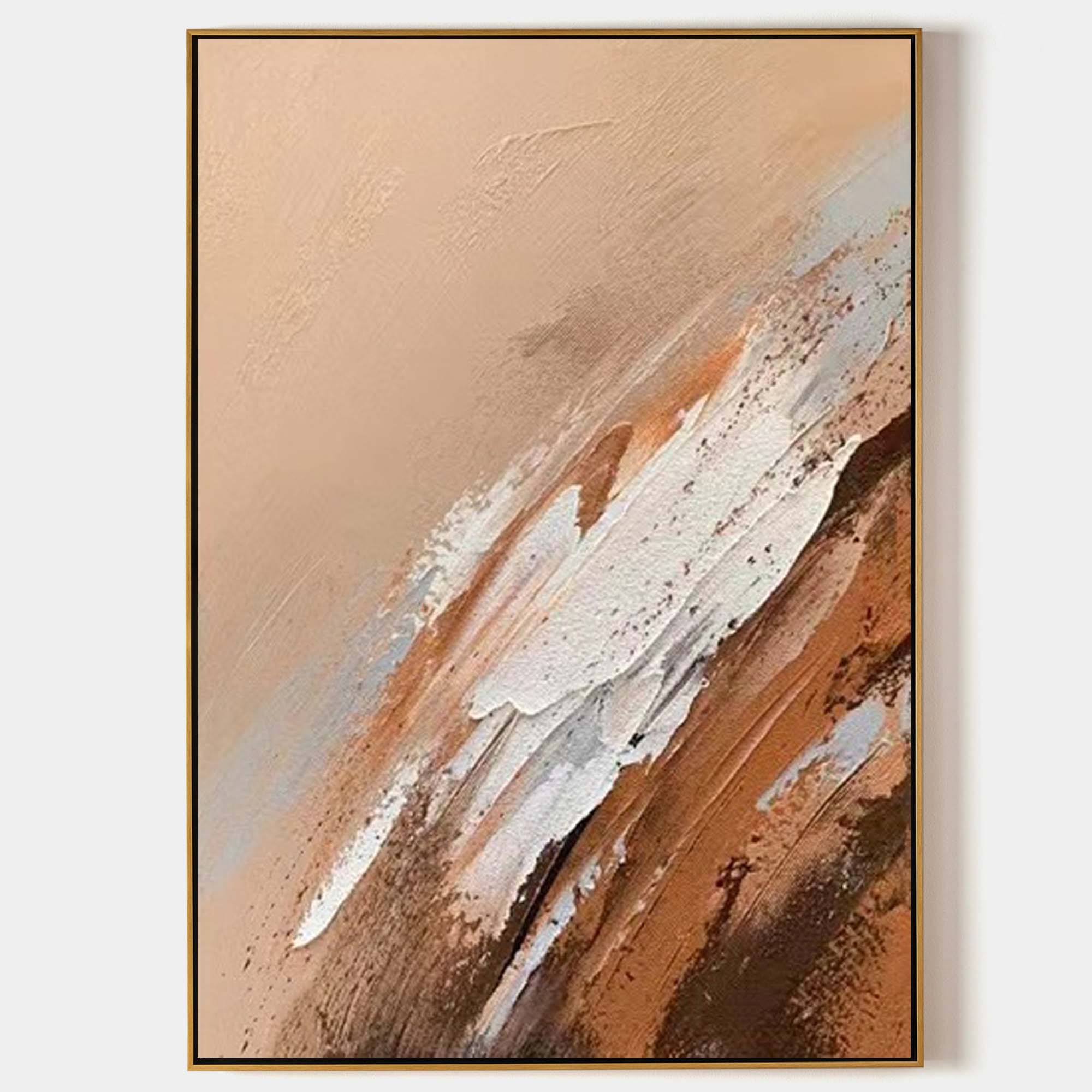 Brown Abstract Painting Large Abstract Art Rich Textured Brown Abstract