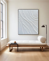 3D White Plaster Wall Art Textured Art White Plaster Wall Art White Abstract Minimalist Painting