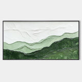 Green Mountain Texture Painting Lage Green Handmade Wall Art Minimalist Painting Green Wall Decor