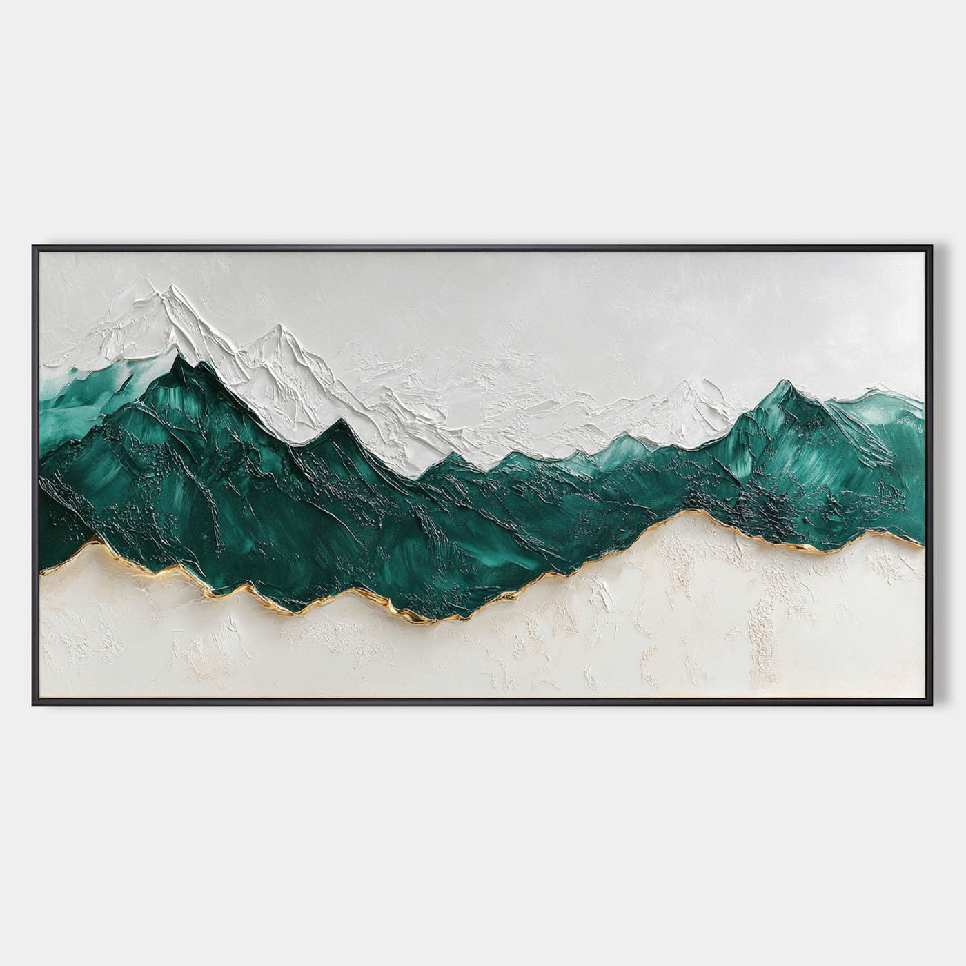 Original Green Abstract Painting,Large Wave Abstract Painting, Beige Minimalist Painting Modern Wall Decoration 2024 Painting Abstract Painting