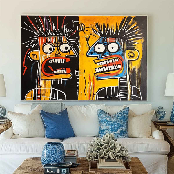 Modern Graffiti Paintings Basquiat Painting Basquiat Canvas Wall Art Handmade Canvas Art For Sale