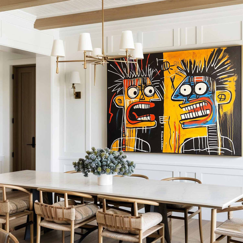 Modern Graffiti Paintings Basquiat Painting Basquiat Canvas Wall Art Handmade Canvas Art For Sale