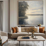 Large Landscape Painting Landscape Art On Canvas Modern Lake View Painting Canvas Art For Livingroom