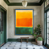 Orange Canvas Wall Art Large Colorful and Vibrant Rothko Art Painting Wall Art For Livingroom