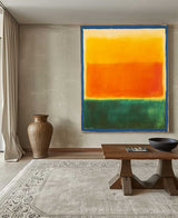 Orange Canvas Wall Art Large Colorful and Vibrant Rothko Art Painting Wall Art For Livingroom