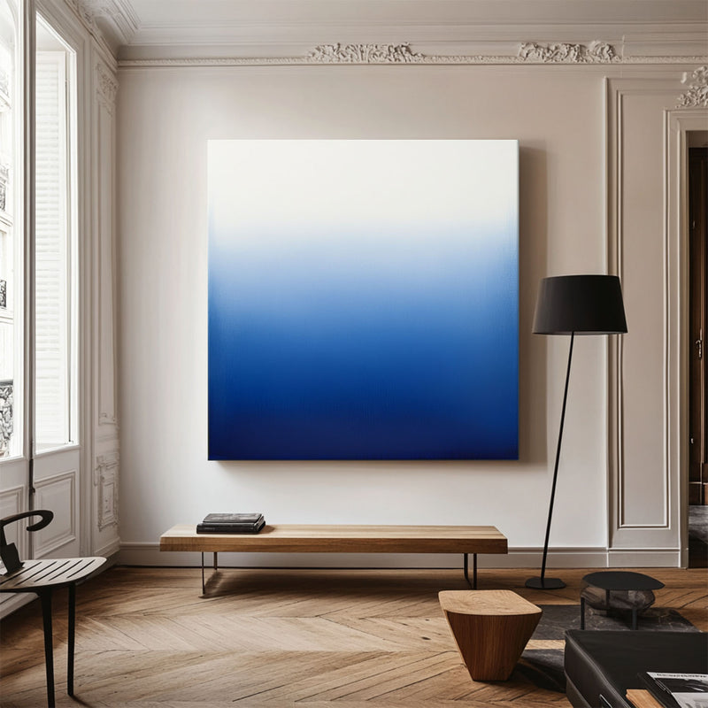 Blue And White Wall Art Blue Textured Acrylic Paintings Large Modern Minimalist Texture Art For Sale