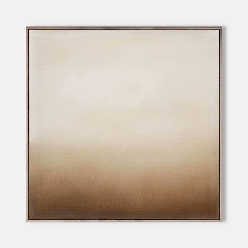 Modern Brown Wall Art Minimalist Solid Color Large Brown Painting Minimalist Square Textured Artwork