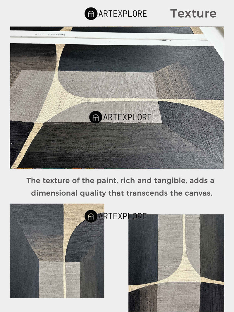 Modern Black And Beige Painting Minimalist Canvas Art Abstract Wall Art For Sale | Artexplore