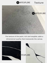 Modern Wabi-Sabi Black And White Artworks Set Of 2 Painting Unique Black And White Abstract Wall Art