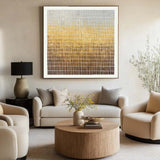 Brown White Minimalist Wall Art Textured Canvas Art Modern Abstract Painting For livingroom