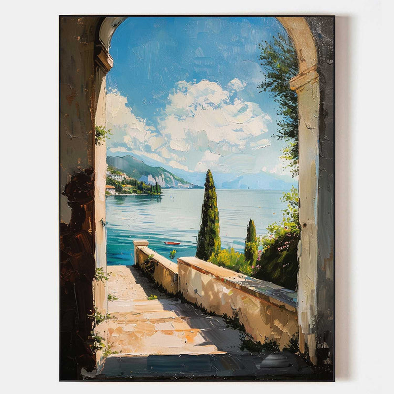 Large Landscape Art Oil Painting Livingroom Canvas Wall Art, Beautiful Impressionistic Painting