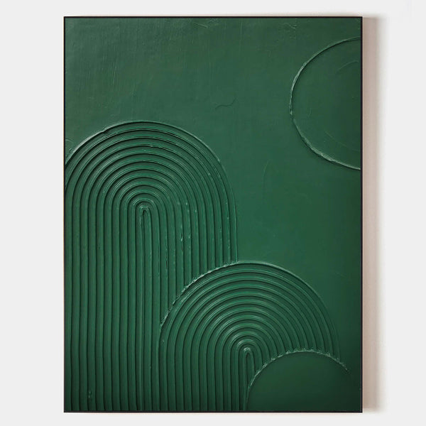 Largr Green Rich Textured Painting , Minimalist Pure Green Abstract Handmade Wall Art ,Green Art Deco Artwork