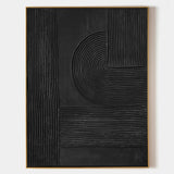 Expensive Modern 3D Black Abstract Wall Art,Modern Black Custom Canvas Paintings,Best Living Room Paintings