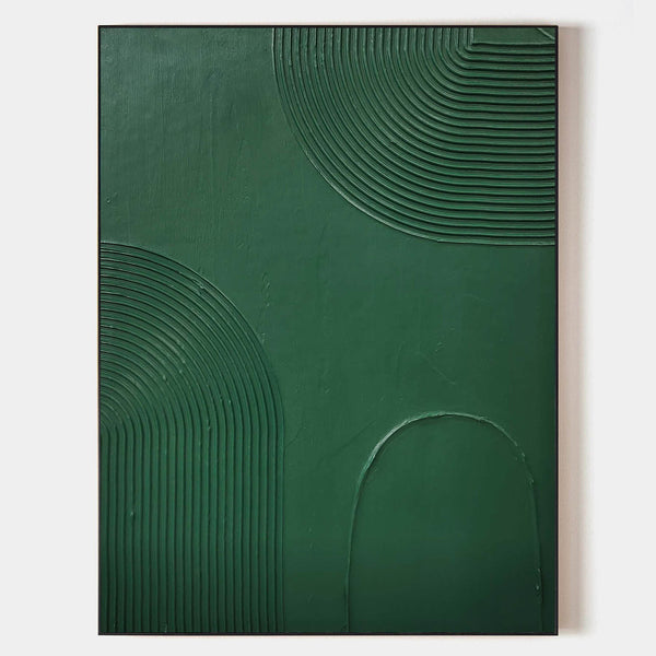 Oversized Original Green Textured Paintings For Sale,Green Minimalist Wall Art For Home,Green Abstract Painting