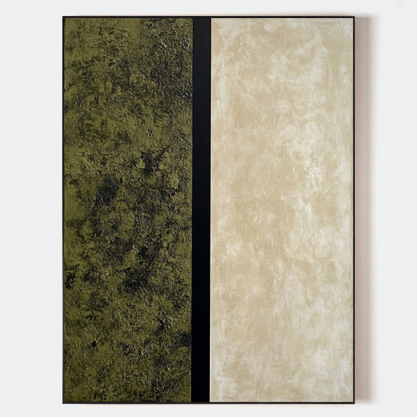 Modern Green Textured Wall Art Large Green Painting Abstract Wall Art For Livingroom