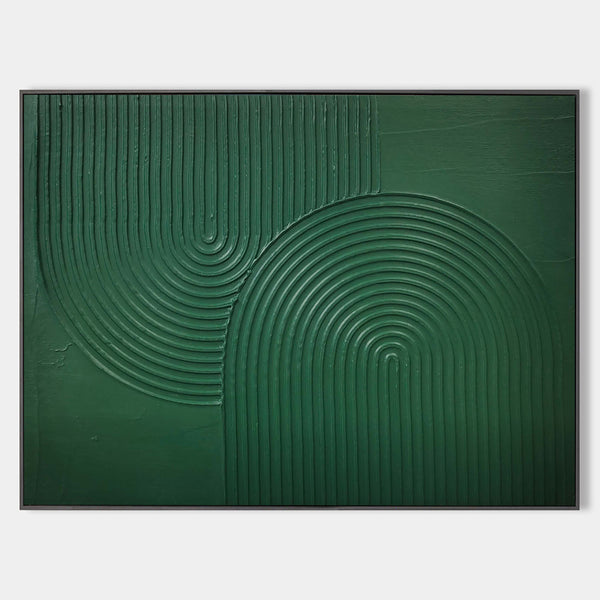 Modern Green Textured Canvas Wall Art,Green Rich Textured Painting Acrylic ,Original Green Oil Painting