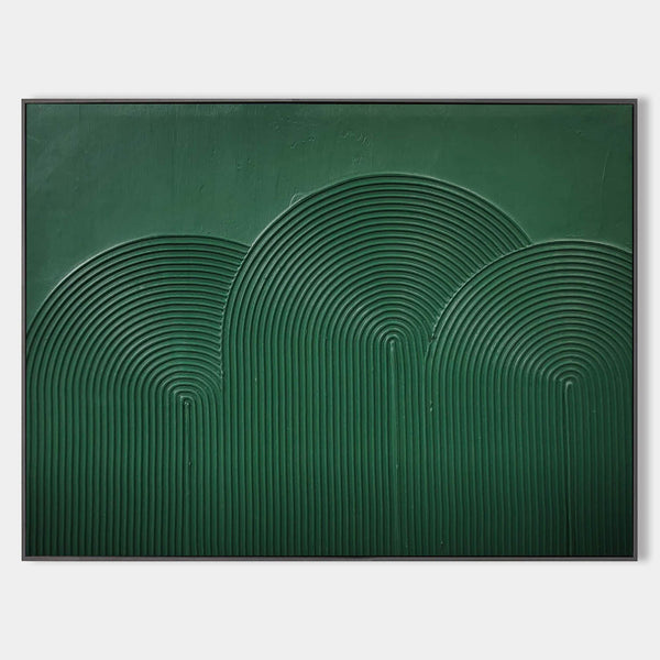 Large Modern Green Textured Abstract Art Painting，Minimalist Green Simple Abstract Art，Green Artwork For Living Room
