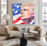 Donald Trump Portrait Art Painting Modern Portrait Wall Art Portraits of famous American people