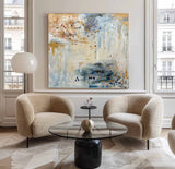 Modern Netural Color Artworks Large Abstract Wall Art Modern Apartment Art Decor For Sale