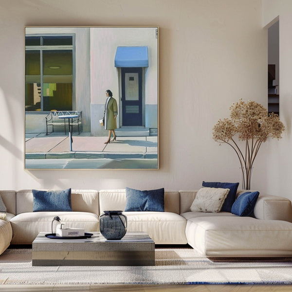 Modern American Art Paintings Single Woman Painting Large Framed Painting For Living Room