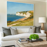 Large White Cliff Landscape Art Oil Painting Classic Art Painting Seaside Art on Canvas