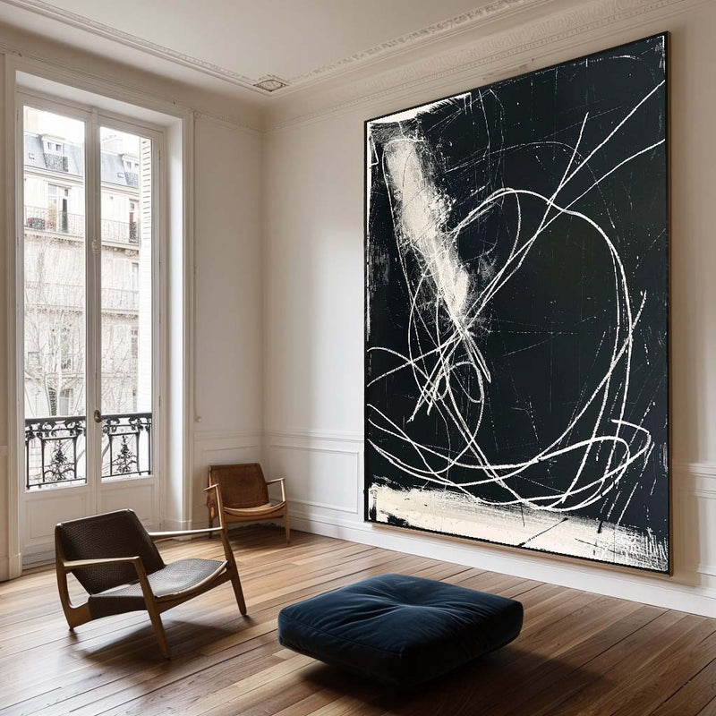 Black Contemporary Art Black Wall Art Black Minimalist Painting For Sale Wall Black Decor | Artexplore