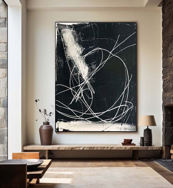 Black Contemporary Art Black Wall Art Black Minimalist Painting For Sale Wall Black Decor | Artexplore