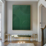 Oversized Original Green Textured Paintings For Sale,Green Minimalist Wall Art For Home,Green Abstract Painting