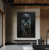 Large Black Panther Oil Painting Wild Black Panther Canvas Art Black Panther Painting For Sale