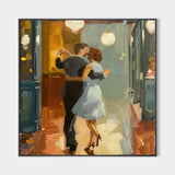 Beautiful Couple Dance Waltz Painting, Wedding Paintings Large Romantic Dancing Wall Art