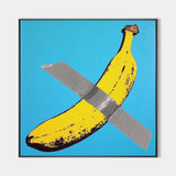 Modern Pop Art Painting Banana Art Painting Square Abstract Bauhaus Wall Art Minimalist Wall Art