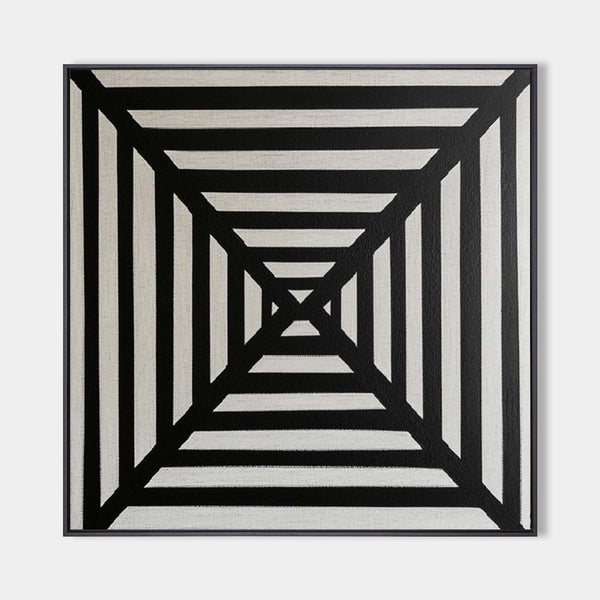 Black And White Canvas Art Geometric Wall Art Wabi-sabi Wall Art Large Minimalist Painting For Livingroom