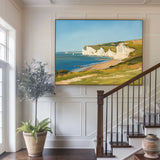 Large White Cliff Landscape Art Oil Painting Classic Art Painting Seaside Art on Canvas