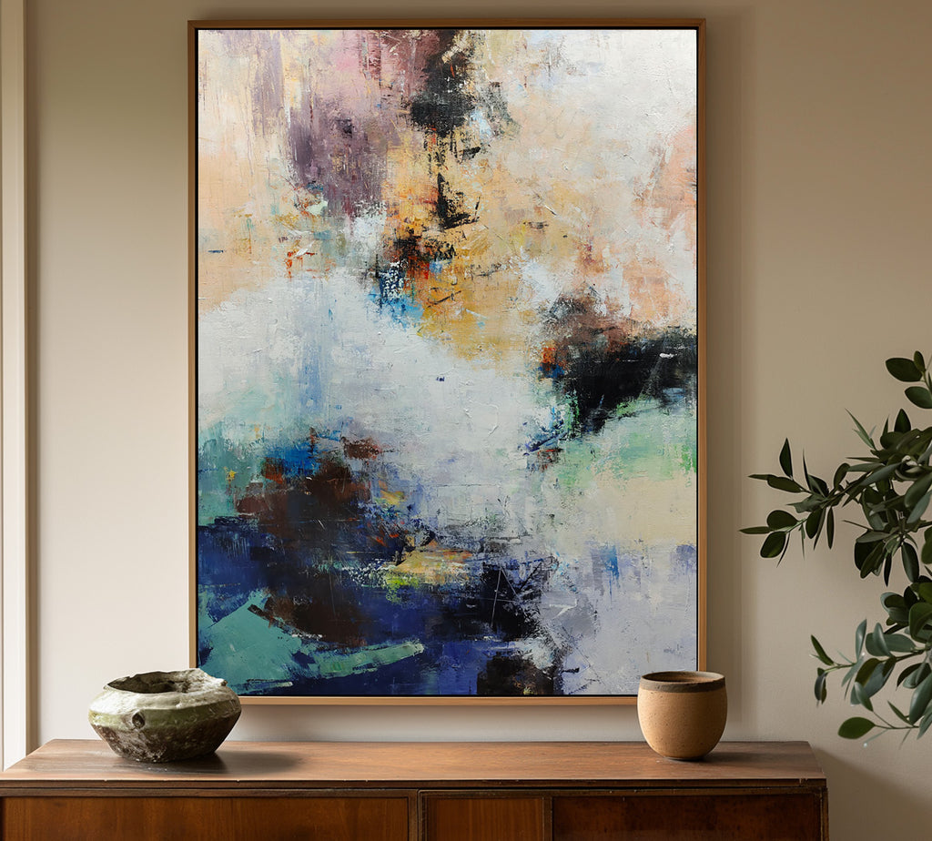 Large Colorful Minimalist Painting Modern Minimalist Abstract Wall Art ...