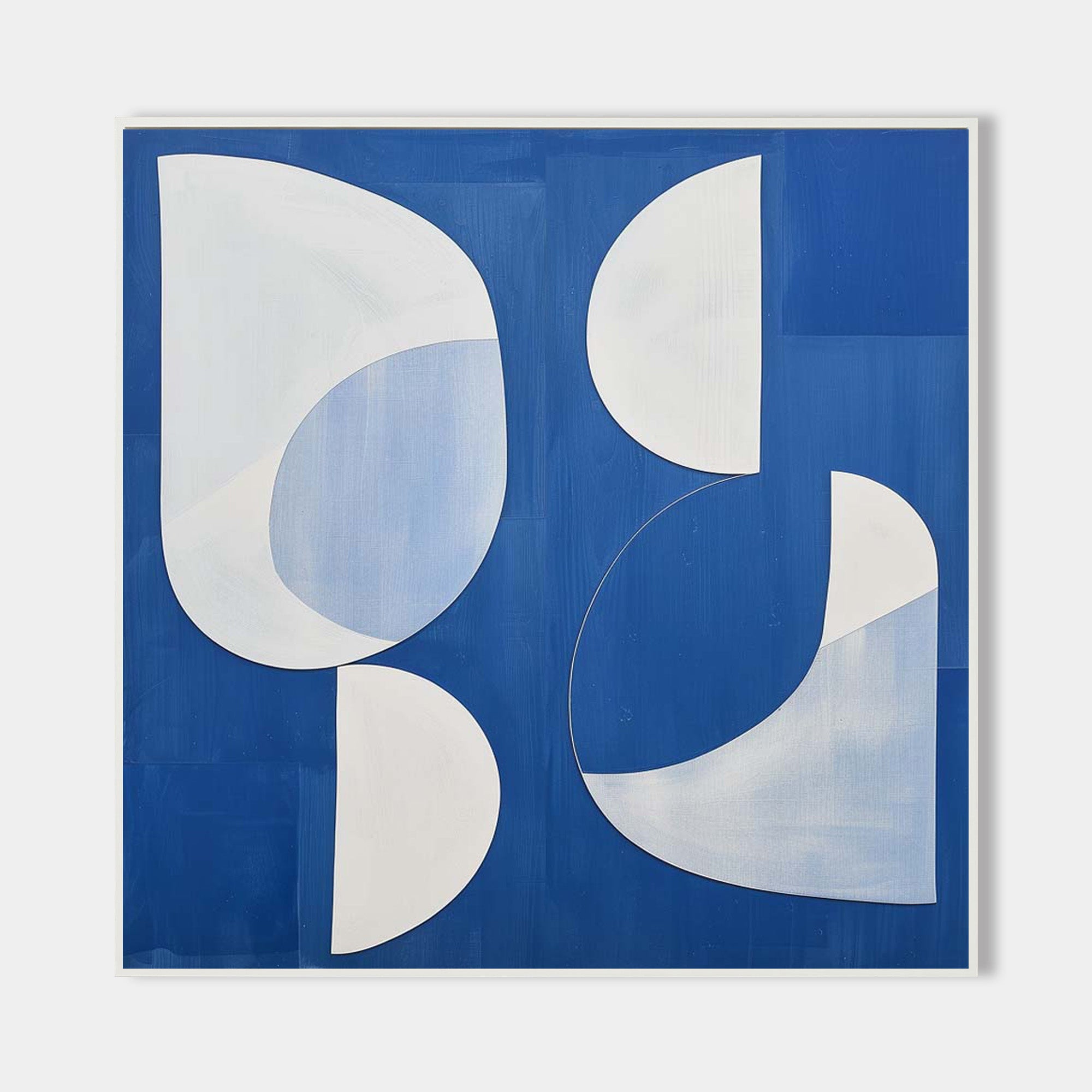 White And Blue Abstract Painting Minimalist Abstract Art On Canvas ...