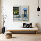 Modern American Art Paintings Single Woman Painting Large Framed Painting For Living Room