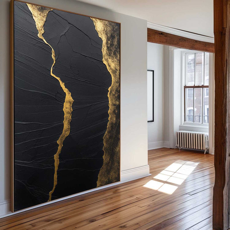 Modern Black And Gold Wall Art Luxury Modern Wall Art Black Texture Art Original Oil Paintings