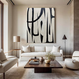 Black And White Modern Abstract Wall Art Large Acrylic Painting ...