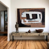 Brown Abstract Wall Art Abstract Acrylic Painting Canvas Wall Art Horizontal Wall Art For Sale