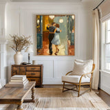 Beautiful Couple Dance Waltz Painting American Realism Wall Paintings Large Romantic Dancing Wall Art