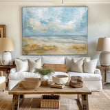 Large Abstract Tropical Beach Oil Paintings Canvas Beautiful Beach Art Custom Canvas Paintings Modern Art For Home