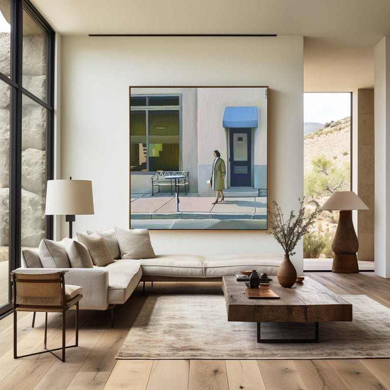 Modern American Art Paintings Single Woman Painting Large Framed Painting For Living Room