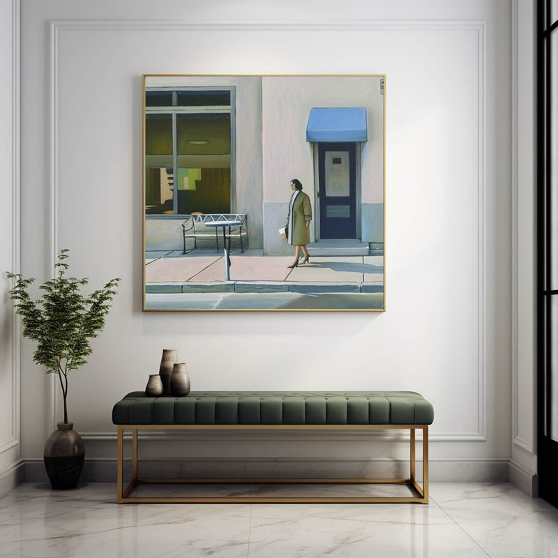 Modern American Art Paintings Single Woman Painting Large Framed Painting For Living Room