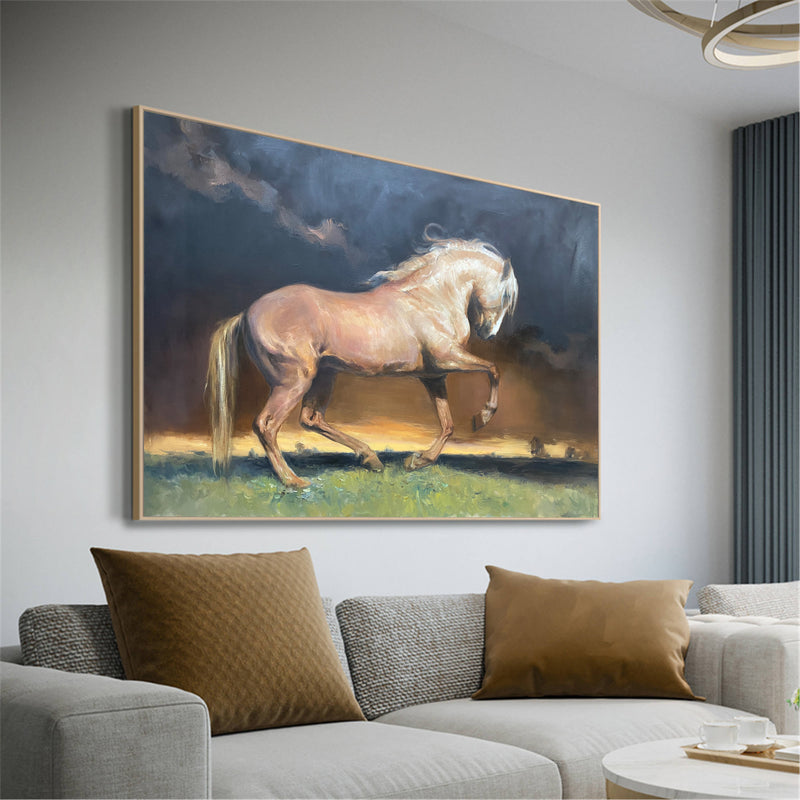 Large Brown Running Horses Canvas Art Extra Large Wild Horse Canvas Art ...
