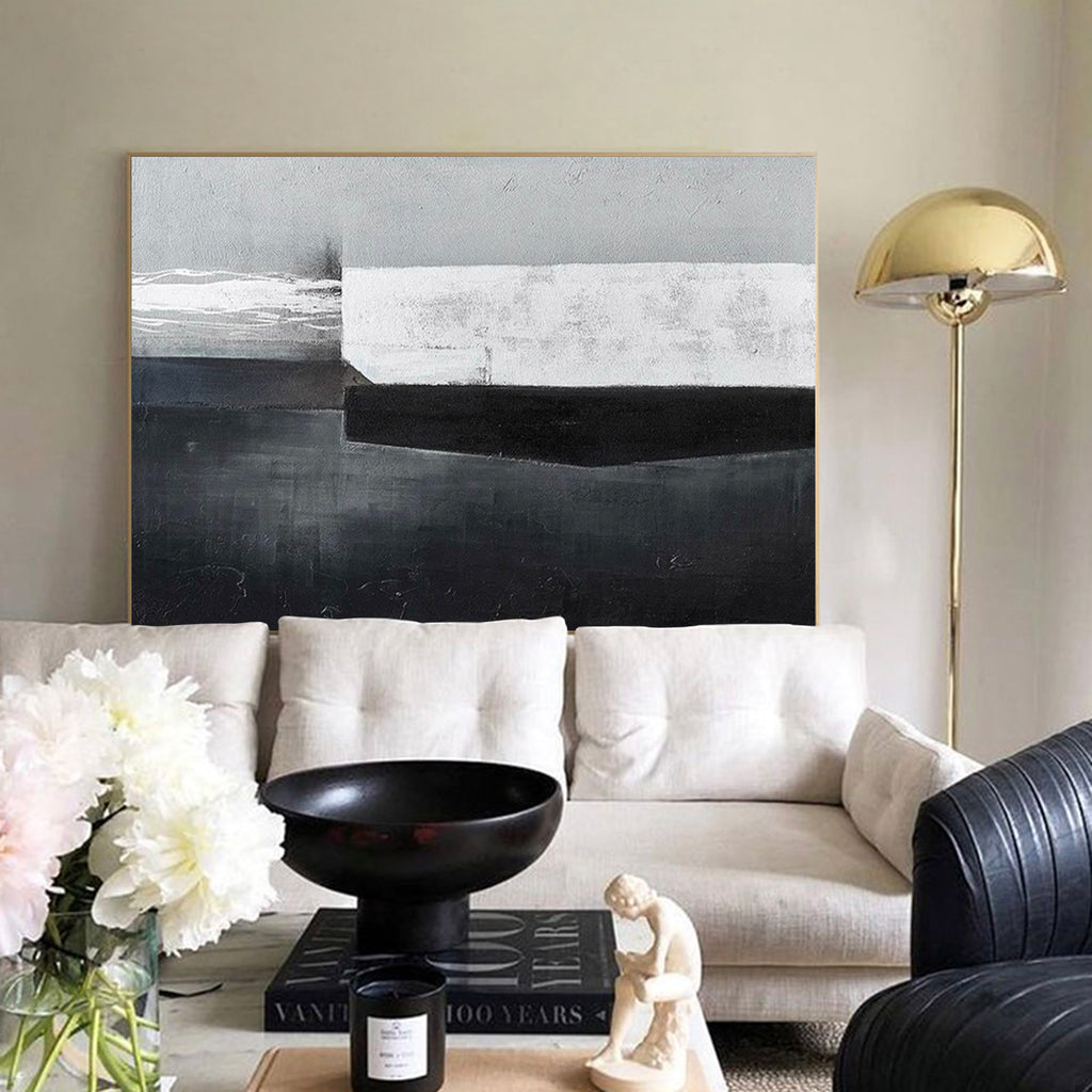 Wabi-sabi Interior Paintings On Canvas, Minimalist Art, Black And White ...