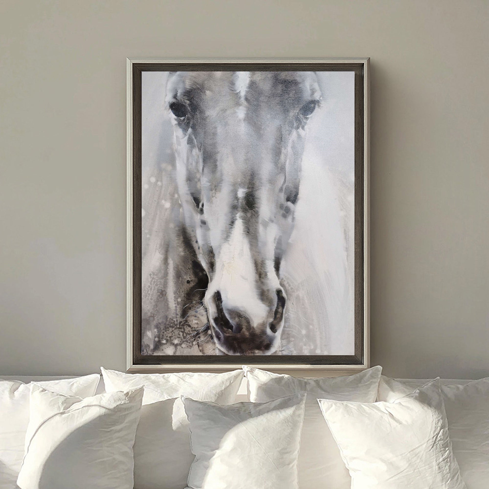 Paintings Of Horses Heads Modern Horse Art Black And White Horse ...