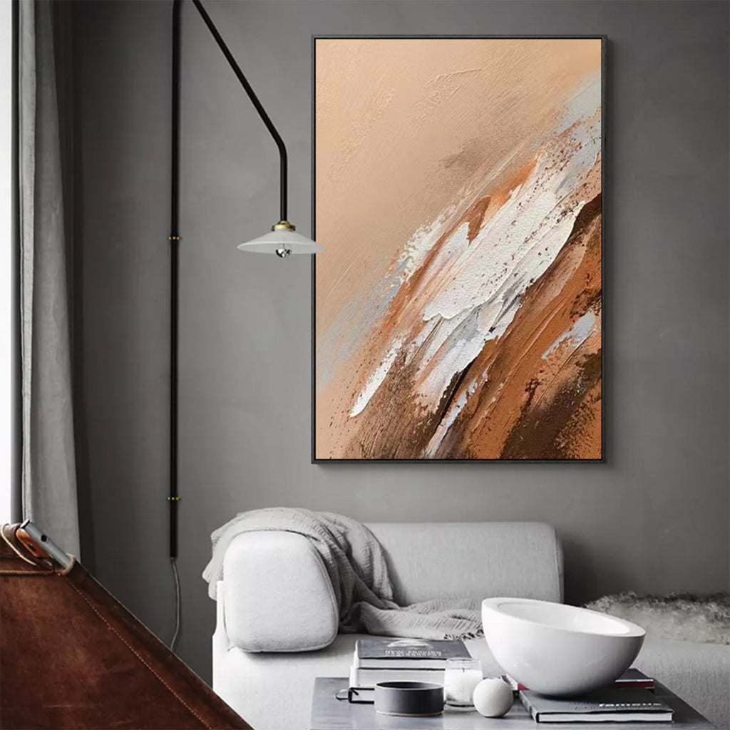 Brown Abstract Painting Large Abstract Art Rich Textured Brown Abstract ...