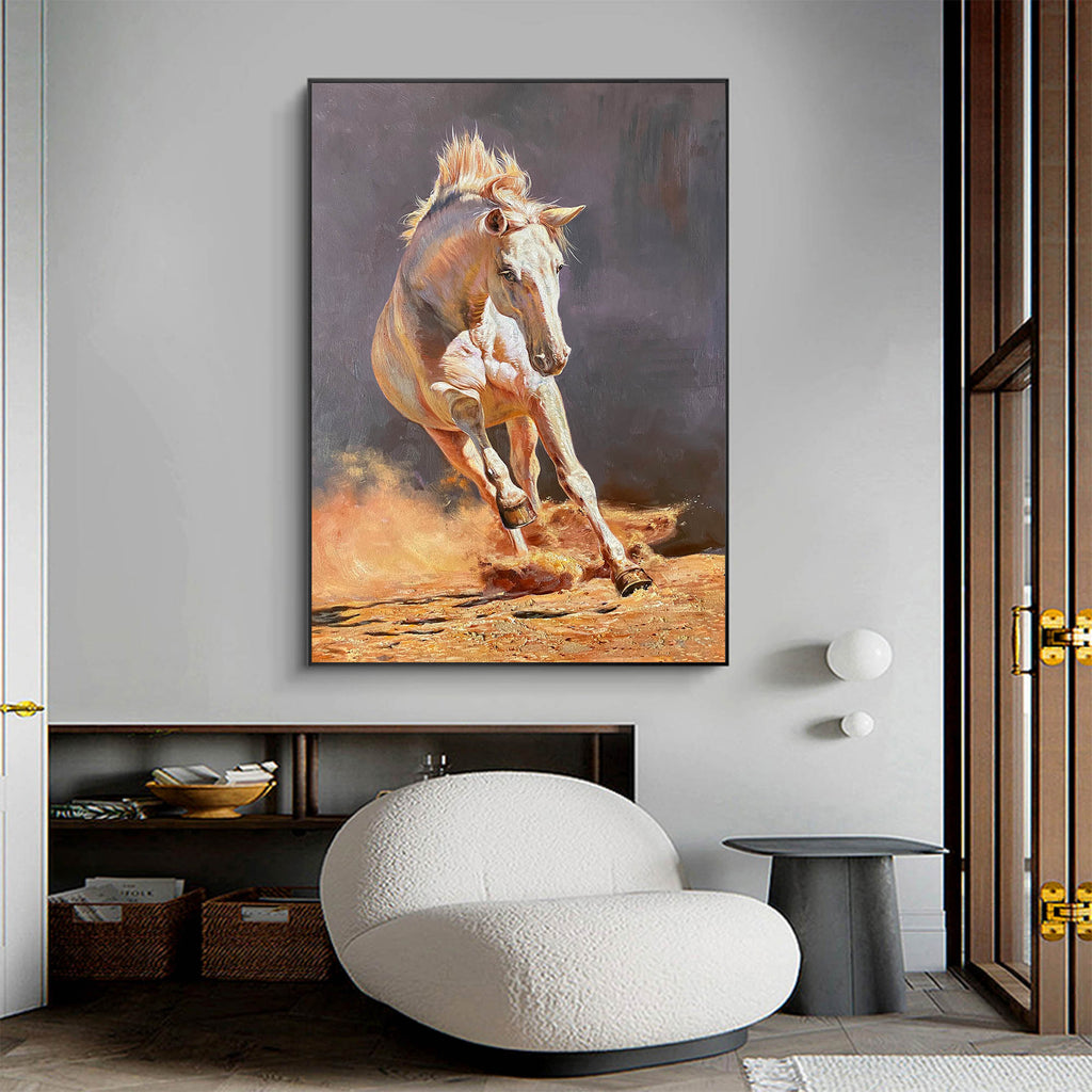 Large Running Horse Wall Art Livingroom Canvas Wall Art Modern Horse ...