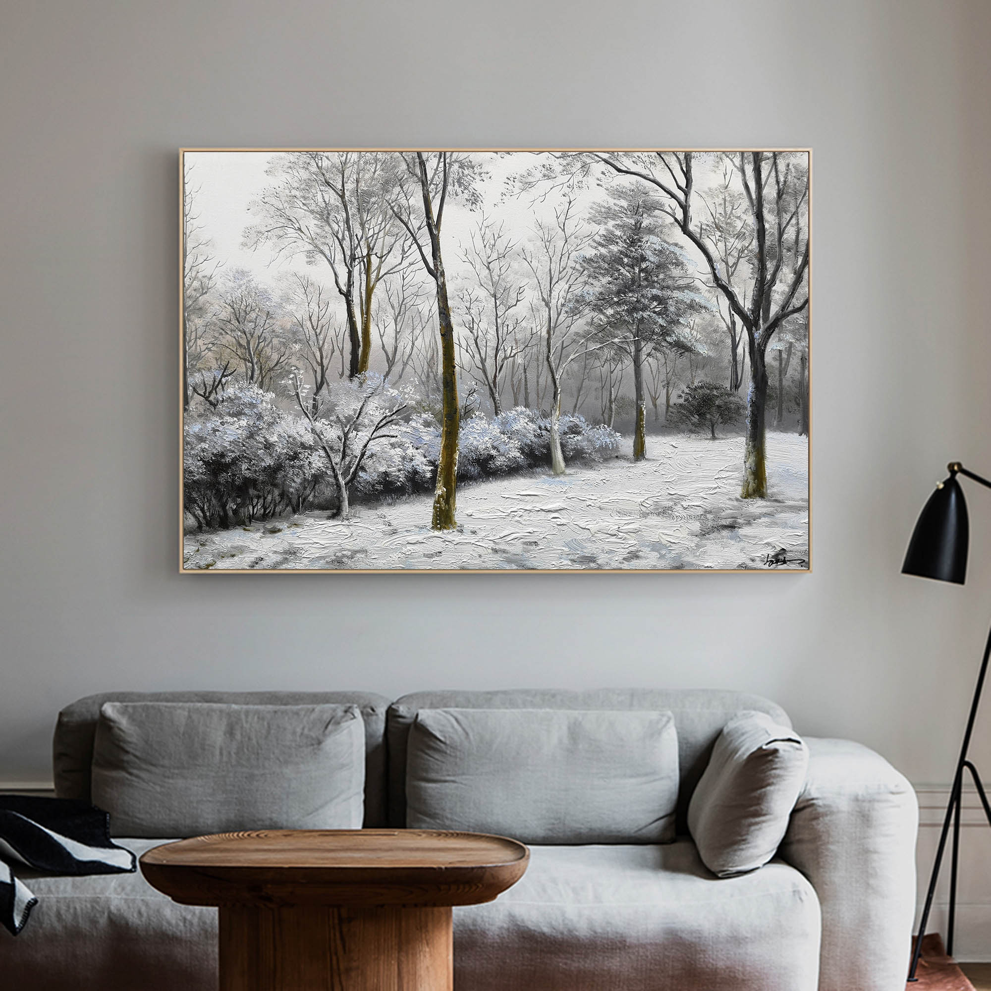 Winter Landscape with Snow Covered Trees Christmas Winter Wall Art ...