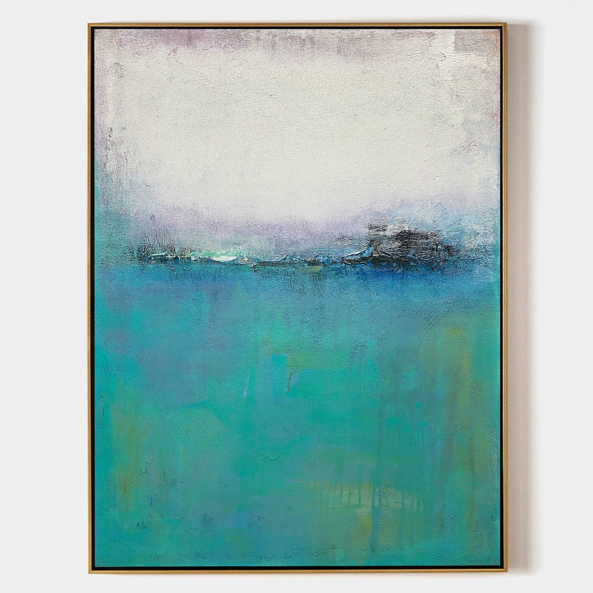 Blue Minimalist Acrylic Painting On Canvas Extra Large Minimal Canvas ...